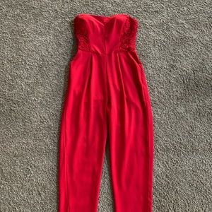 Gianni bini red jumpsuit